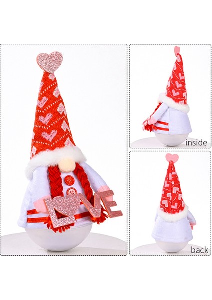 2'li Sevgililer Günü Paketi Tomte Gnome Süslemeleri Isveç Peluş Bebekleri (Yurt Dışından) fırsatları