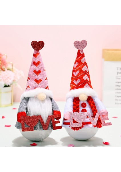 2'li Sevgililer Günü Paketi Tomte Gnome Süslemeleri Isveç Peluş Bebekleri (Yurt Dışından) indirimleri