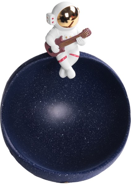 Astronot Heykelcik Anahtar Reçine Saklama Kutusu Anahtar Depolama Ev Dekor Koyu Mavi (Yurt Dışından)