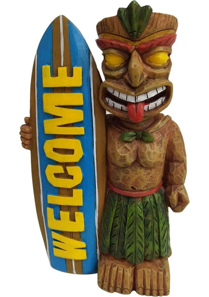 Retro Hawaii Şarap Kadehi Totem Bahçe Heykelleri Açık Totem (Yurt Dışından)