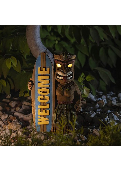 Retro Hawaii Şarap Kadehi Totem Bahçe Heykelleri Açık Totem (Yurt Dışından)