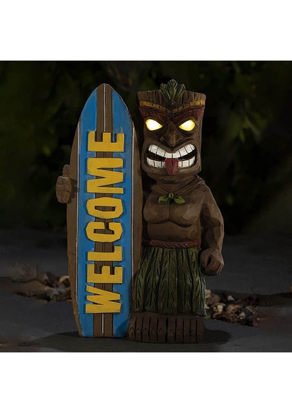 Retro Hawaii Şarap Kadehi Totem Bahçe Heykelleri Açık Totem (Yurt Dışından)