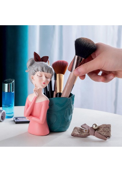 Yaratıcı Modern Kız Reçine El Sanatları Süsler Ev Masaüstü Basit, Mavi (Yurt Dışından) modelleri