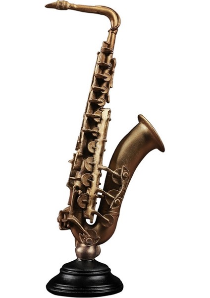 Ev Dekorasyonu Heykelcik Saksafon Modeli El Sanatları Dolabı Masa Süsleri (Yurt Dışından)