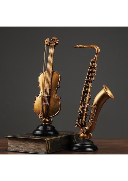 Ev Dekorasyonu Heykelcik Saksafon Modeli El Sanatları Dolabı Masa Süsleri (Yurt Dışından) modelleri