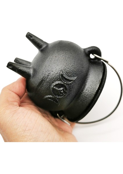 1 Adet Demir Kazan Kapak Saplı Ay Evresi Cadı Pot Tütsü (Yurt Dışından) modelleri