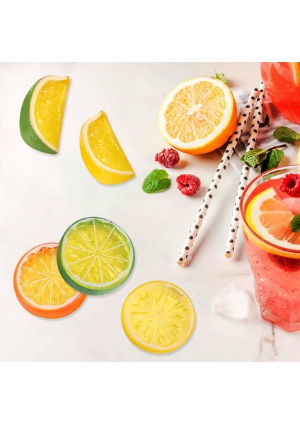 30 Adet 2in Yapay Limon Dilimleri, Simülasyon Dekor Fotoğraf Sahne (Yurt Dışından) modelleri
