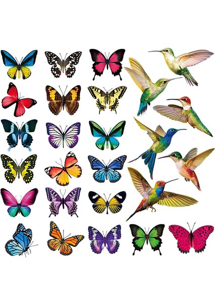 26 Adet Kuş Kelebek Pencere Tutunur Pencere Çıkartmaları Dekor Çıkartmaları (Yurt Dışından) fiyatları