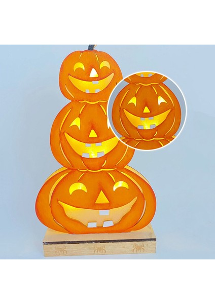 Ahşap Cadılar Bayramı Balkabağı Süslemeleri Ev Masa Aydınlık Dekorasyon (Yurt Dışından) modelleri