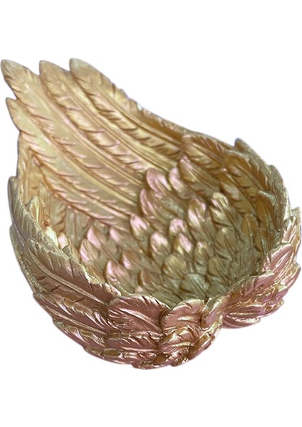 Reçine Kristal Top Tabanı Tüy Kanat El Sanatları Süsler Sepet Altın (Yurt Dışından)
