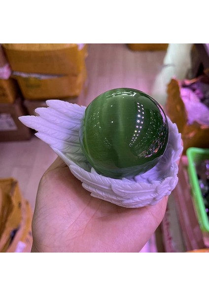 Reçine Kristal Top Tabanı Tüy Kanat El Sanatları Süsler Sepet Altın (Yurt Dışından) indirimleri