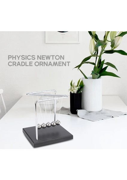 Newton Cradle Fizik Sarkaç Bilimi Z-Tipi Ahşap Eğitici Oyuncak (Yurt Dışından)
