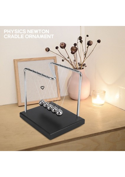 Newton Cradle Fizik Sarkaç Bilimi Z-Tipi Ahşap Eğitici Oyuncak (Yurt Dışından)