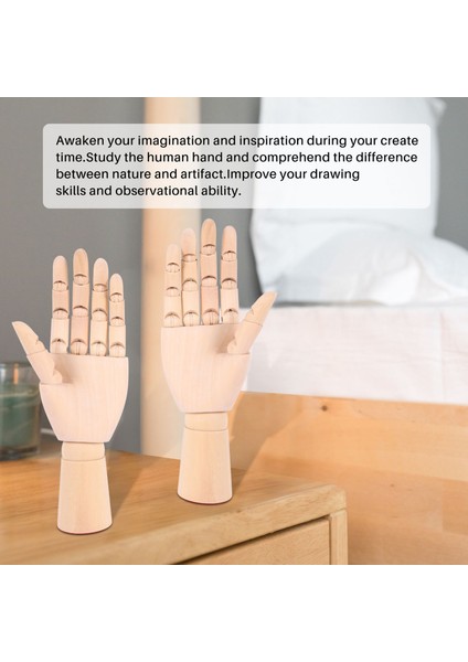 7inç Ahşap Karşılıklı Sol/sağ Manken (Sol+Sağ El) (Yurt Dışından) fiyatları