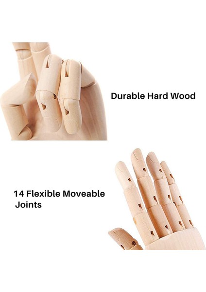 7inç Ahşap Karşılıklı Sol/sağ Manken (Sol+Sağ El) (Yurt Dışından) modelleri