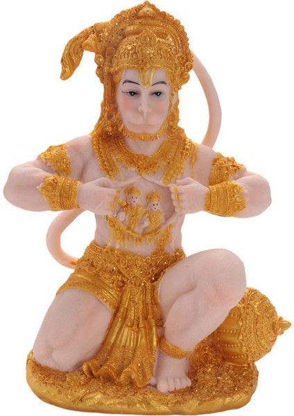 Altın Hanuman Heykeli Hint Lord Heykel Hindistan Heykelcik Koleksiyonu (Yurt Dışından)