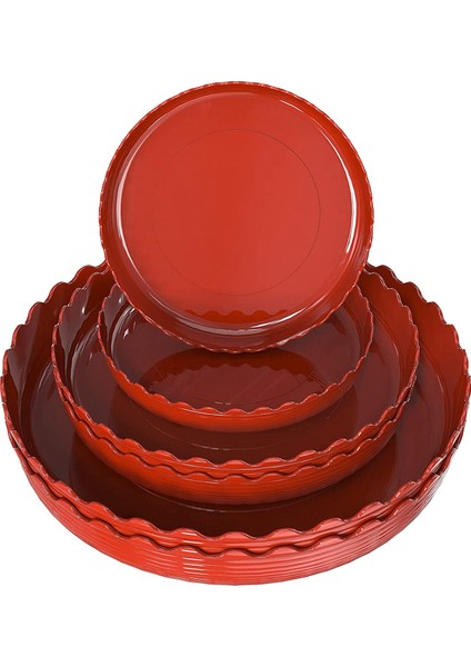 6'lı Paket Dayanıklı Plastik Fabrika Tepsileri, Iç ve Dış Mekanlar Için (Yurt Dışından)