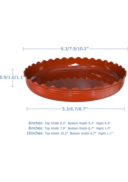 6'lı Paket Dayanıklı Plastik Fabrika Tepsileri, Iç ve Dış Mekanlar Için (Yurt Dışından)