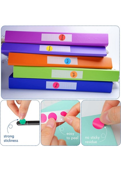 20000 Adet 1/2 Inç Yuvarlak Renk Kodlu Nokta Etiket Rulo Etiket (Yurt Dışından) fiyatları