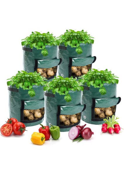 2 Adet Patates Yetiştirme Torbası Pe Sebze Torbası (Yurt Dışından)