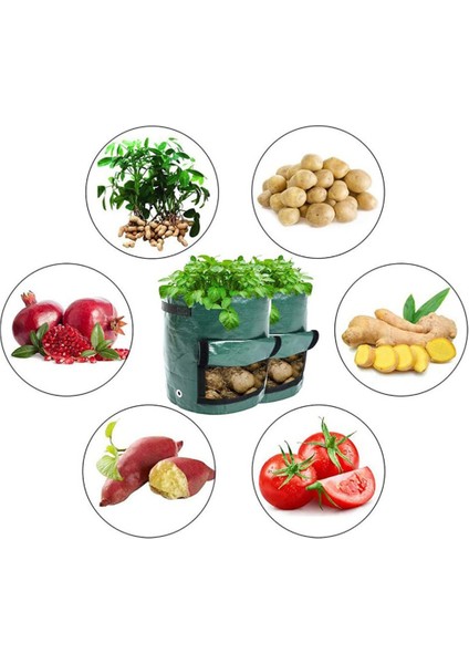 2 Adet Patates Yetiştirme Torbası Pe Sebze Torbası (Yurt Dışından)