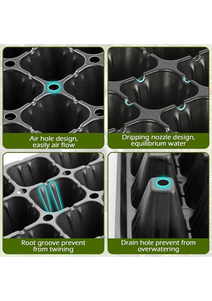 250'LIK Izgaralı Tohum Tepsisi,fide Çimlenmesi Için Bitki Yetiştirme Tepsisi (Yurt Dışından)