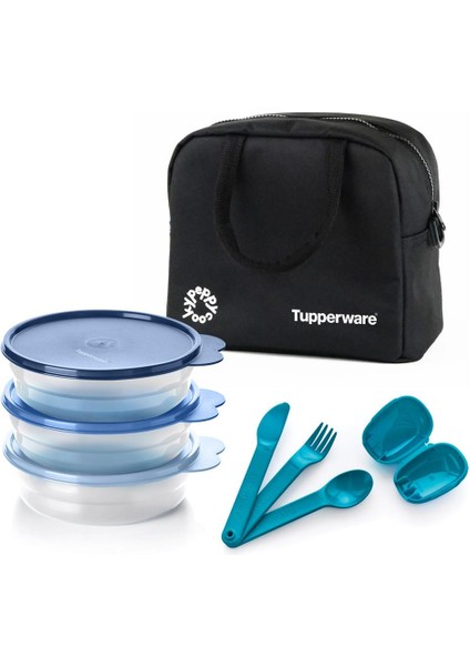 x Peppycooky Set 3 Termal Çantalı Yemek Taşıma ve Beslenme Seti