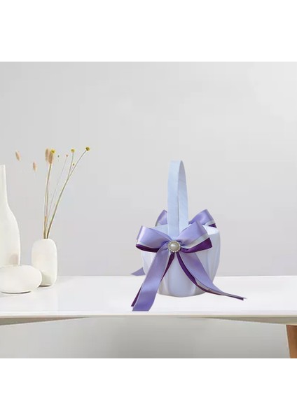 2 Adet Çiçek Sepeti Gül Yay Kurdele Bağı Düğün Gelin Çiçek Sepeti (Yurt Dışından) modelleri