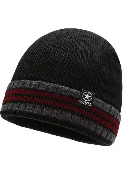 Kış Yeni Ürün Artı Kadife Kalınlaşmış Sıcak Yün Şapka Yeni Çizgili Örme Şapka Soğuğa Dayanıklı Boyun Koruması Pamuklu Şapka Kahverengi (Yurt Dışından) modelleri