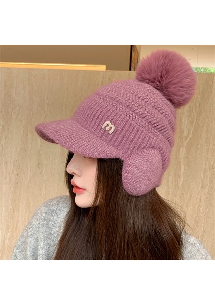 Kadınlar Için Sonbahar ve Kış Yün Şapka, Kore Versiyonu, Modaya Uygun, Çok Yönlü, Artı Kadife, Kalınlaştırılmış, Sıcak, Kulak Koruyucu Ördek Dili Pamuklu Şapka, Dış Mekan Örme Şapk (Yurt Dışından) fırsatları