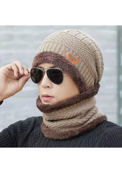 Şapka Erkek Kış Sıcak Örme Artı Kadife Kazak Yün Şapka Kalınlaşmış Kore Tarzı Kulak Koruyucu Gençlik Kış Moda Pamuklu Şapka Kadın Gri Tek Boyut (Yurt Dışından) modelleri