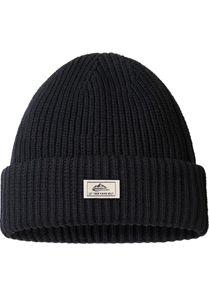 Sonbahar ve Kış Sıcak Örme Şapka Erkek Rüzgar Geçirmez ve Soğuğa Dayanıklı Kazak Şapka Artı Kadife Soğuk Şapka Yün Şapka Saf Pamuklu Şapka DMZ94; Siyah Tek Boyut (Yurt Dışından)