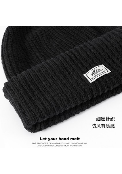 Sonbahar ve Kış Sıcak Örme Şapka Erkek Rüzgar Geçirmez ve Soğuğa Dayanıklı Kazak Şapka Artı Kadife Soğuk Şapka Yün Şapka Saf Pamuklu Şapka DMZ94; Siyah Tek Boyut (Yurt Dışından) fırsatları