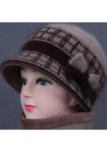 Kış Kalınlaşmış Sıcak Şapka Yünlü Pamuklu Şapka Örme Şapka Kırmızı (Tek Parça Şapka) Tek Boyut (Yurt Dışından) modelleri