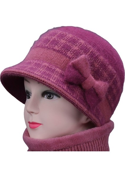 Kış Kalınlaşmış Sıcak Şapka Yünlü Pamuklu Şapka Örme Şapka Kırmızı (Tek Parça Şapka) Tek Boyut (Yurt Dışından) indirimleri