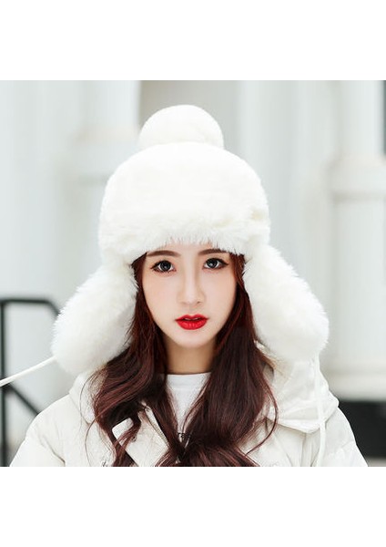 Şapka Kadın Sonbahar ve Kış Pembe Rüzgar Geçirmez Sıcak Pamuklu Şapka Kalınlaşmış Kadife Örme Şapka Kulak Koruyucu Büküm Siyah Tek Boyut (Yurt Dışından) indirimleri