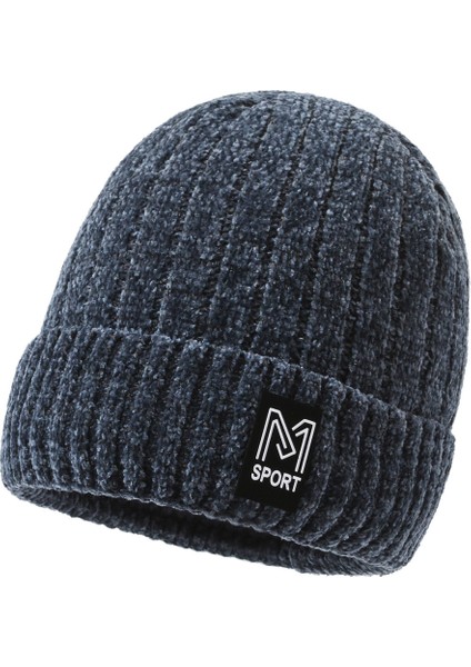 Sonbahar ve Kış Artı Kadife Erkek Şapkası Kore Tarzı Moda Yün Şapka Balıkçılık Seyahat Açık Hava Soğuğa Dayanıklı ve Sıcak Pamuklu Şapka Gri Tek Boyut (Yurt Dışından)