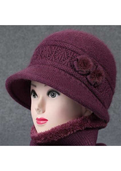 Kış Şapka Kadın Tavşan Yün Örme Sıcak Havza Şapka Artı Kadife Bayan Pamuk Şapka Taro Renk (Tek Şapka) Tek Boyut (Yurt Dışından) fiyatları