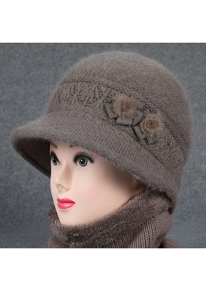 Kış Şapka Kadın Tavşan Yün Örme Sıcak Havza Şapka Artı Kadife Bayan Pamuk Şapka Taro Renk (Tek Şapka) Tek Boyut (Yurt Dışından) modelleri