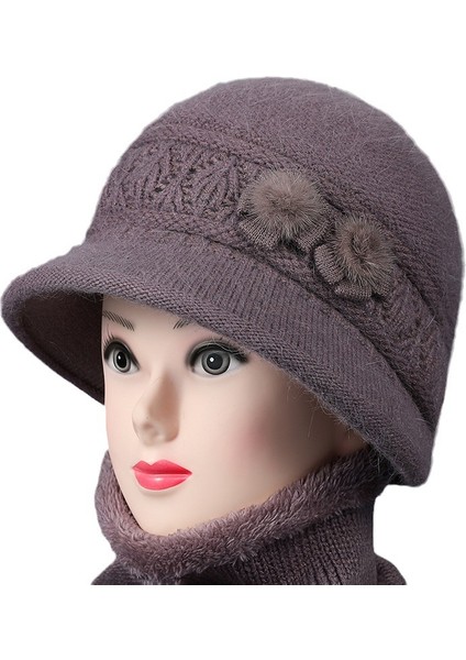 Kış Şapka Kadın Tavşan Yün Örme Sıcak Havza Şapka Artı Kadife Bayan Pamuk Şapka Taro Renk (Tek Şapka) Tek Boyut (Yurt Dışından) indirimleri