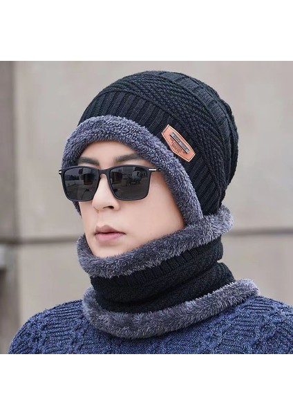 Şapka Erkek Kış Sıcak Örme Artı Kadife Kazak Yün Şapka Kalınlaşmış Kore Tarzı Kulak Koruyucu Gençlik Kış Moda Pamuklu Şapka Kadın Kahve Rengi Bir Boyut (Yurt Dışından) fiyatları