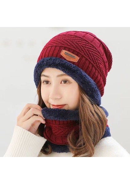 Şapka Erkek Kış Sıcak Örme Artı Kadife Kazak Yün Şapka Kalınlaşmış Kore Tarzı Kulak Koruyucu Gençlik Kış Moda Pamuklu Şapka Kadın Kahve Rengi Bir Boyut (Yurt Dışından) modelleri