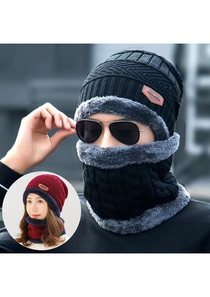 Şapka Erkek Kış Sıcak Örme Artı Kadife Kazak Yün Şapka Kalınlaşmış Kore Tarzı Kulak Koruyucu Gençlik Kış Moda Pamuklu Şapka Kadın Kahve Rengi Bir Boyut (Yurt Dışından) fırsatları