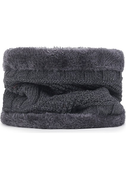 Erkek Şapkası Kış Gençlik Sıcak Kalınlaşmış Örme Yün Şapka Artı Kadife Sonbahar ve Kış Pamuklu Şapka Soğuk Koruma Boyun Eşarbı Kulak Koruyucu Şapka Boyun Kapağı Gri Bir Boyut (Yurt Dışından)