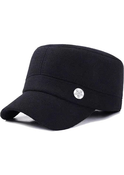 Orta yaşlı ve yaşlı babalar ve büyükbabalar için kadife kulak korumalı sonbahar ve kış sivri uçlu şapka beyzbol şapkası yünlü dış mekan sıcak pamuklu şapka koyu gri ayarlanabilir (Yurt Dışından) modelleri