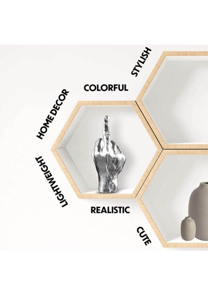 Dekoratif Orta Parmak Şaka Modern Biblo Ev Ofis Hediye Süs Dekor