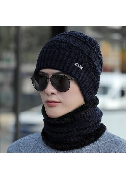 Şapka Erkek Kış Sıcak Örme Yün Şapka Artı Kadife ve Kalınlaştırıcı Trendy Rüzgar Geçirmez Sonbahar ve Kış Erkek Pamuklu Şapkanın Kore Versiyonu Gri Tek Beden Herkese Uyan Elastik T (Yurt Dışından) fiyatları