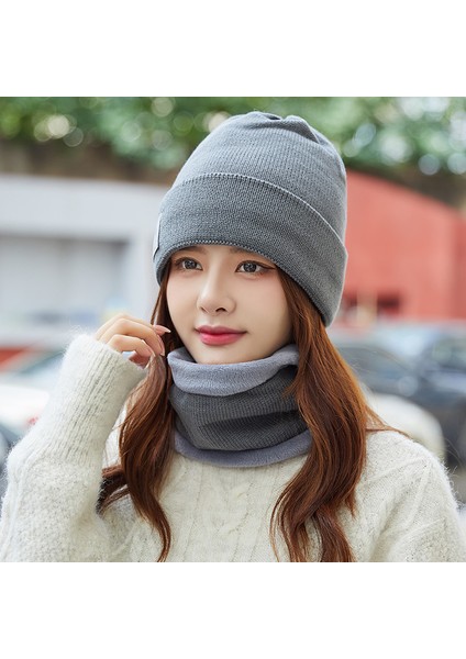 Şapka Kadın Kış Kadife Kalınlaşma Kore Tarzı Yün Şapka Sonbahar ve Kış Seti Baotou Pamuklu Şapka Sıcak Kadın Örme Şapka Erkek Bej Şapka ve Atkı (Yurt Dışından) fırsatları