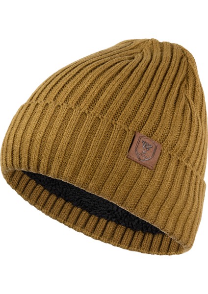 Aozhe Örme Şapka Avrupa ve Amerikan Sonbahar ve Kış Şapkası Erkek Modası Çok Yönlü Artı Kadife Sıcak ve Soğuğa Dayanıklı Eşarp Yün Şapka Kahverengi Tek Beden (Yurt Dışından)