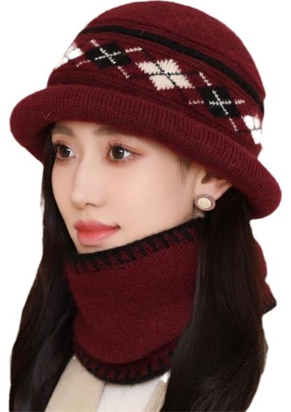 Sonbahar ve Kış Aylarında Kadınlar Için Şapkalar Artı Kadife Kalın Sıcak Şapka Tavşan Yünü Örme Soğuğa Dayanıklı Pamuklu Şapka Taro Renkli Şapka + Eşarp [iki Parçalı Set] (Yurt Dışından) indirimleri